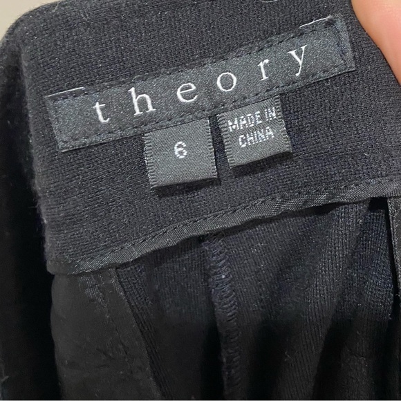 Theory Emmett Wide Leg Cropped Black Pants sz 6‎ - Picture 4 of 7